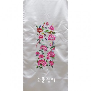 목단연꽃절수건3-기계자수